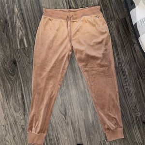 Calvin Klein tan velour joggers